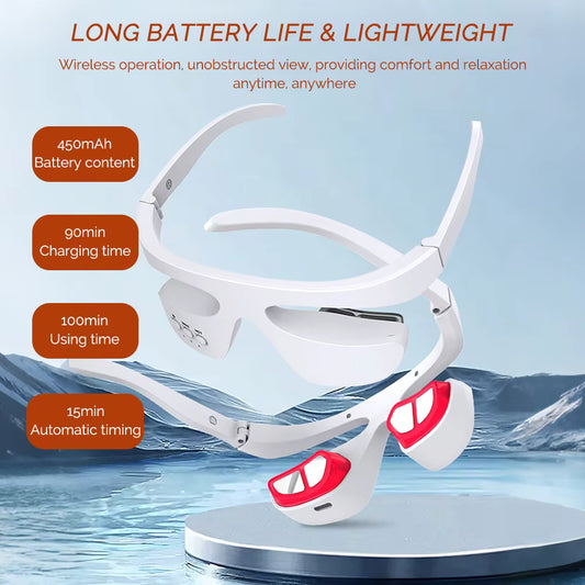 3D Wireless Eye Massager – Red Light Therapy for Dark Circles & Eye Fatigue Relief